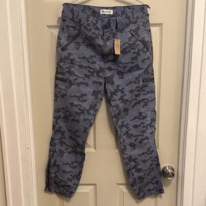 Madewell Blue Camouflage Pants